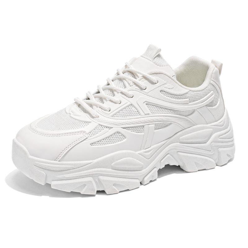 Sommer Herrenschuhe neue atmungsaktive Mesh kleine weiße Schuhe Herren Trend vielseitige Plattform Sportschuhe Casual Papa trendige Schuhe