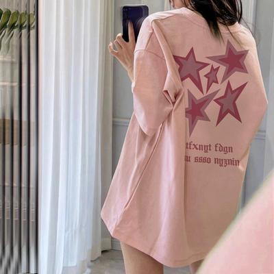 Harajuku Nagy méretű pólók fiatal lányoknak Koreai Divat Streetwear Pólók y2k Felsők Kiváló Minőségű 100% Pamut póló Nyári Túlméretezett Női Ruhák