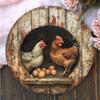 Metal Rooster Wall Decor Vintage Aluminum Sign Hen Art Home Cafe Bar