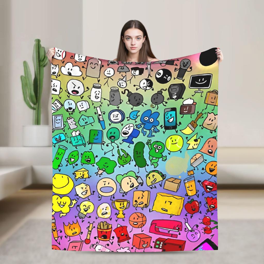 Inanimate Insanity All Characters Flannel Blanket Soft Throw Blanket for Home Decor Travel Print Bedspread Sofa Bed Cover