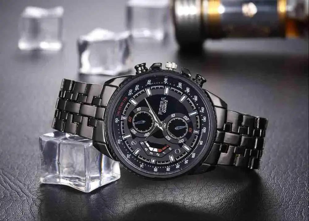 Men's Business Watch for Sale Men Sports Watches Fashion Rosra Brand Quartz Watch Black Stainless Steel Men's Watches Promotion