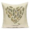 Country Style Cushions Cover Bird Feather Throw Pillow Case Home Decorative Sofa Bed Car Polyester Pillow Cover