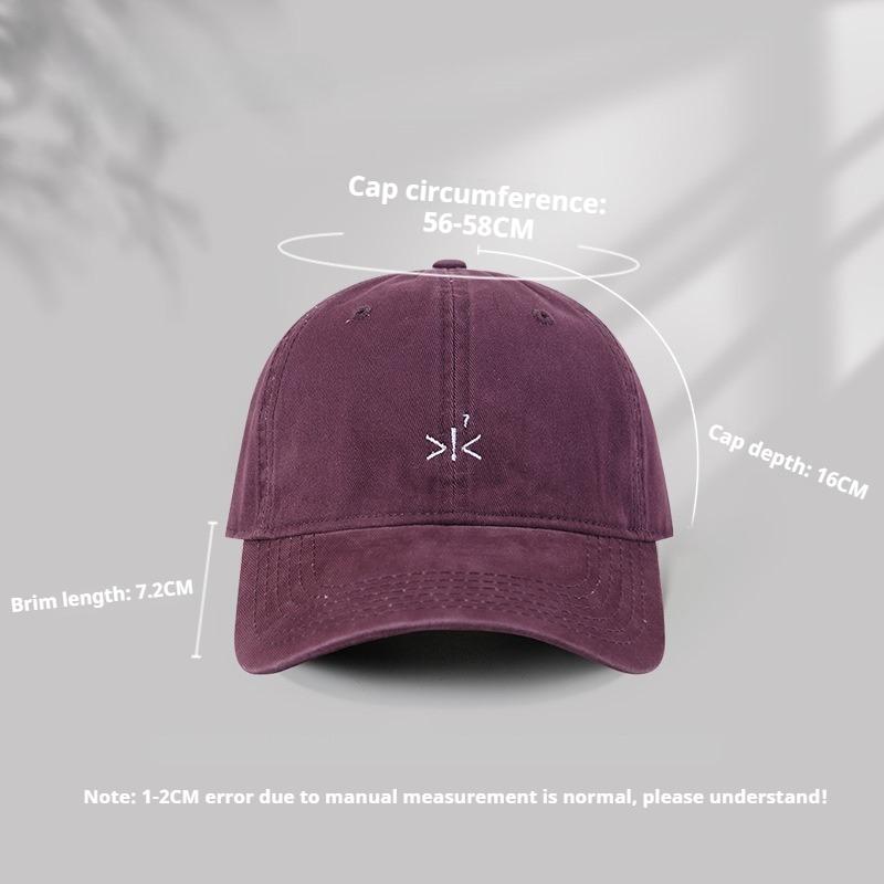 Unisex Cotton Minimalist Baseball Cap with Embroidery Adjustable Soft Top Casual Hat, Daily Caps for Men and Women Spring Summer