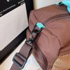 Nylon Duffel Bag with Grid Pattern Design Large Capacity Travel Bag for Men and Women Hand Carry Shoulder Bag for Gym and Short Trip