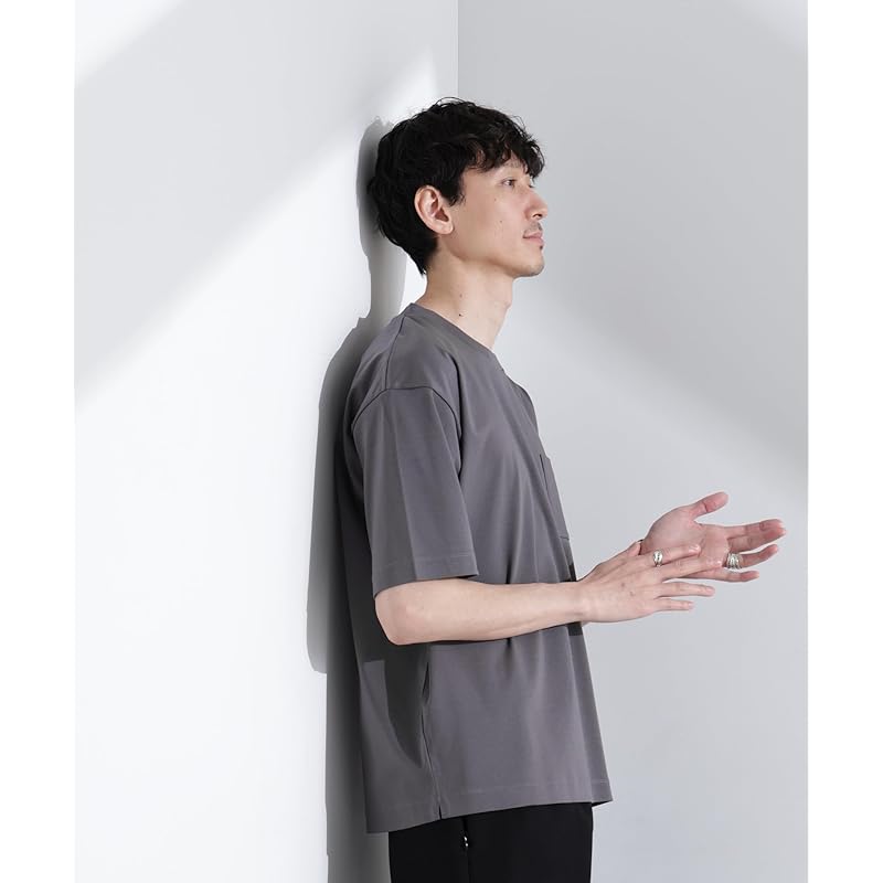 [Nano Universe] anti-smell BIG T-shirt short sleeve men's L 020 gray 672-5124204