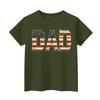 Men's Loose Fit Short Sleeve T Shirt Patriotic Dad Print Casual Summer Daily Wear Top for Father's Day and Independence Day