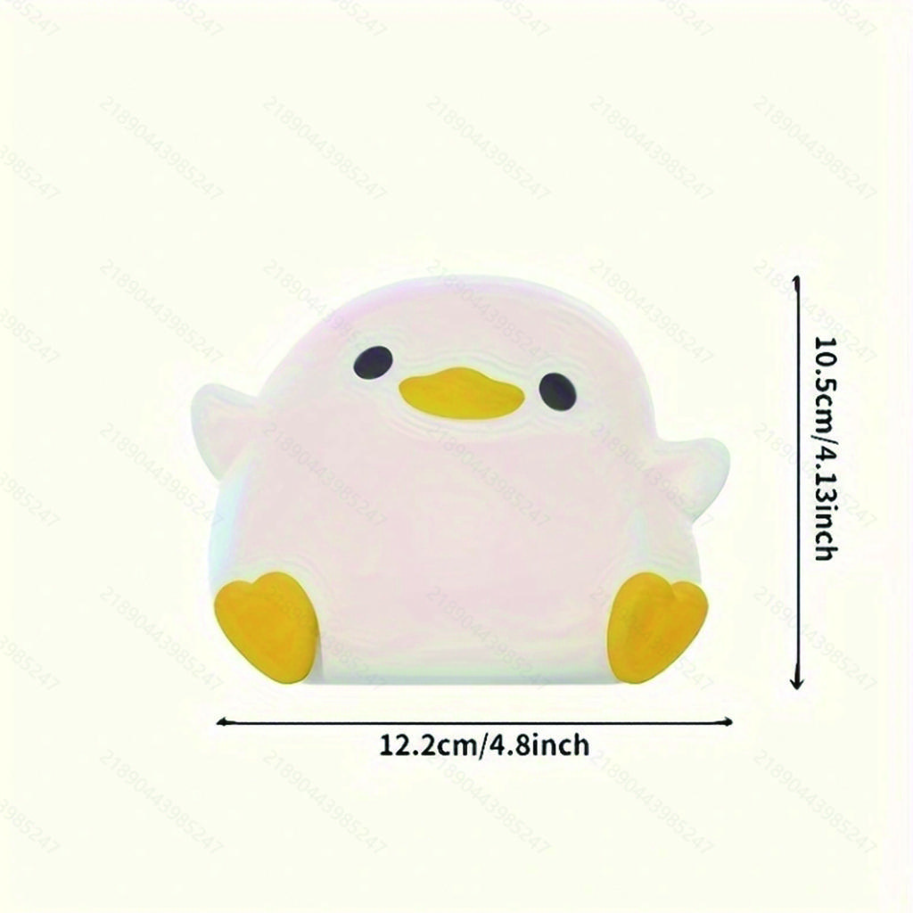 1 buc Doudou Rață Fermecătoare - Reîncărcabilă prin USB, Control Tactil, Luminozitate Reglabilă, Lampă de Masă din Silicon cu Culoare Schimbată