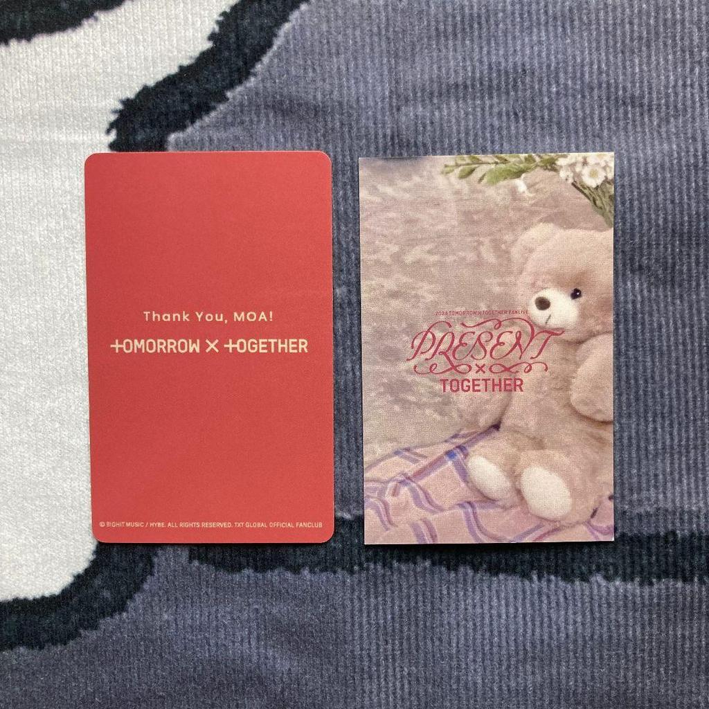 [USED] TXT MOAZONE FC Bonus Performance Fan Live Hueningkai 2 Trading Cards