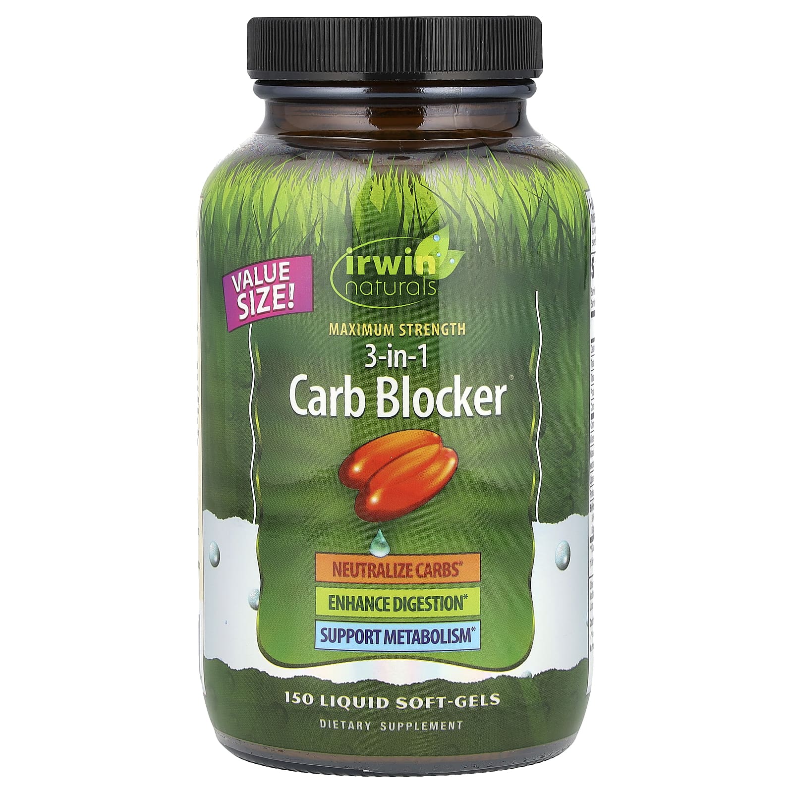 

3-In-1 Carb Blocker®, Maximum Strength, Liquid Softgels, 150 Tablets