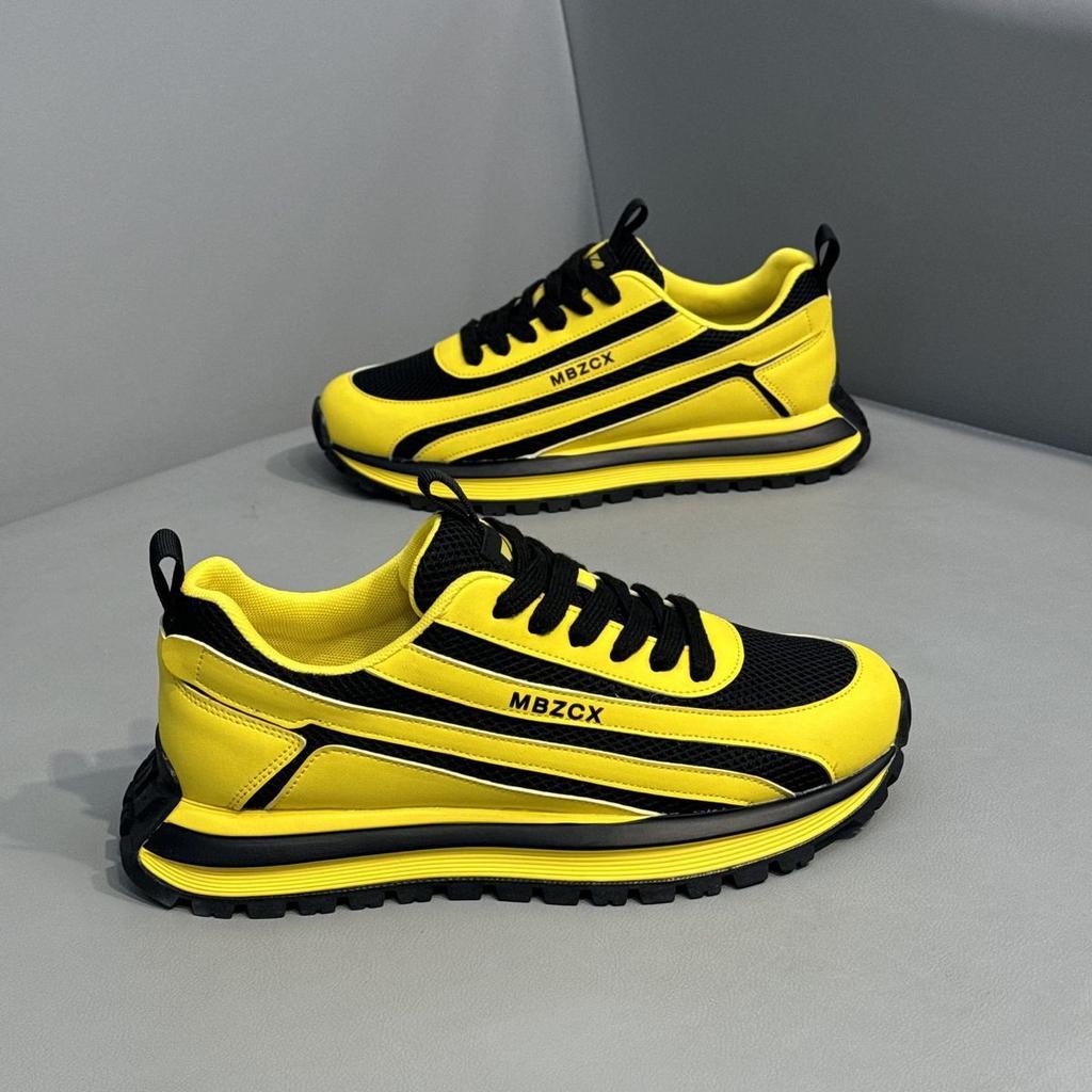 Herren Freizeit-Sportschuhe rutschfest atmungsaktiv Mode Herrenschuhe Schnürung Laufschuhe