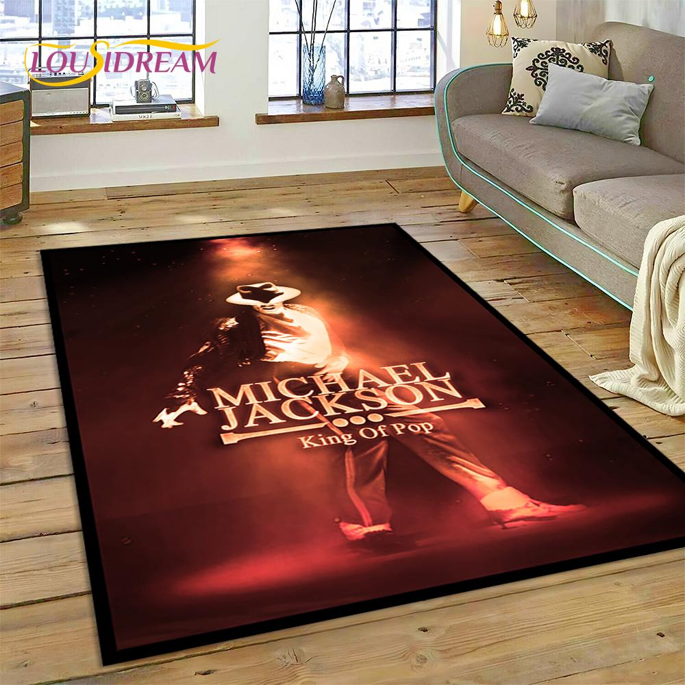MJ Král Popu Michael Jackson Koberec do Obývacího pokoje Ložnice Domácí Dekorace, Podložka Protiskluzová Dekorace na Pohovku Rohožka Dárek