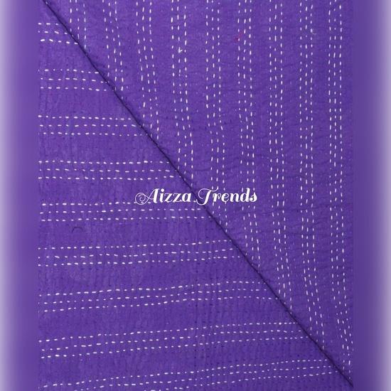 Aizza Trends Handmade Pure Cotton Monkey Print Kantha Quilt  - Traditional Look Bed Spread Kantha Gudri - Vintage Hand Stitch Gudri