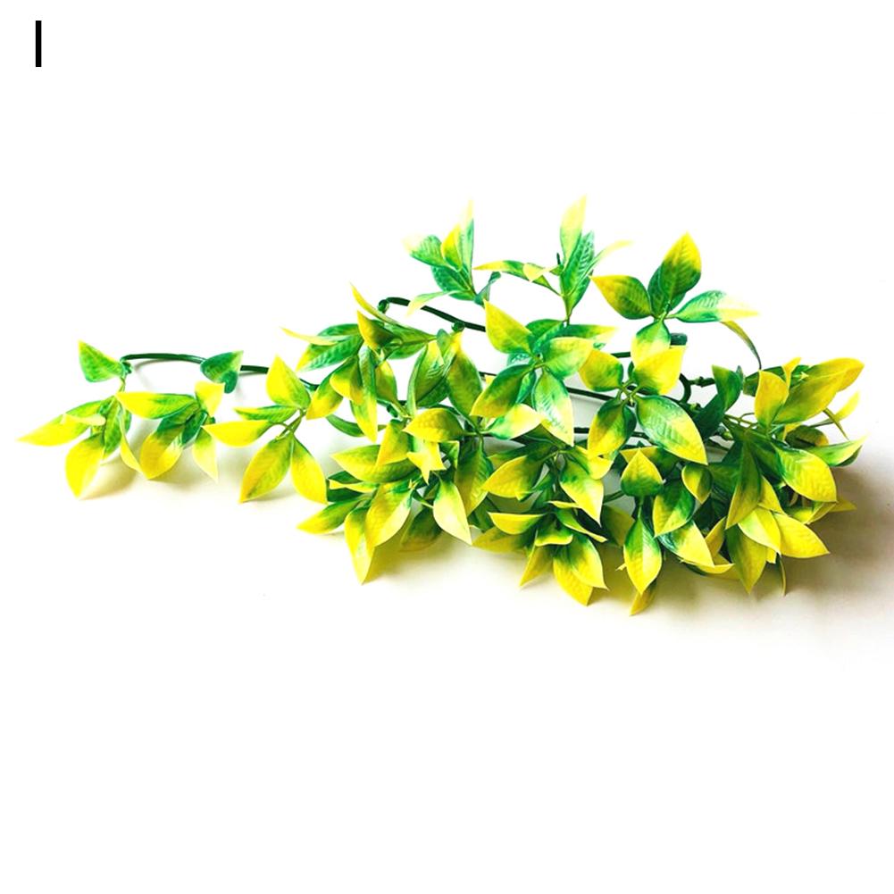 Трава, свисающие листья, аквариум, искусственное водное растение, виноградная лоза, ротанг, аквариум I