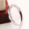 Huitan Thin Twist Ring for Women with Dazzling CZ Exquisite Female Finger Accessories Daily Wear Wedding Bands Statement Jewelry