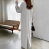 2025 Korean Style Long Sleeve Casual Sweatshirt Dress for Women – Loose, Slimming, Over-the-Knee Design.