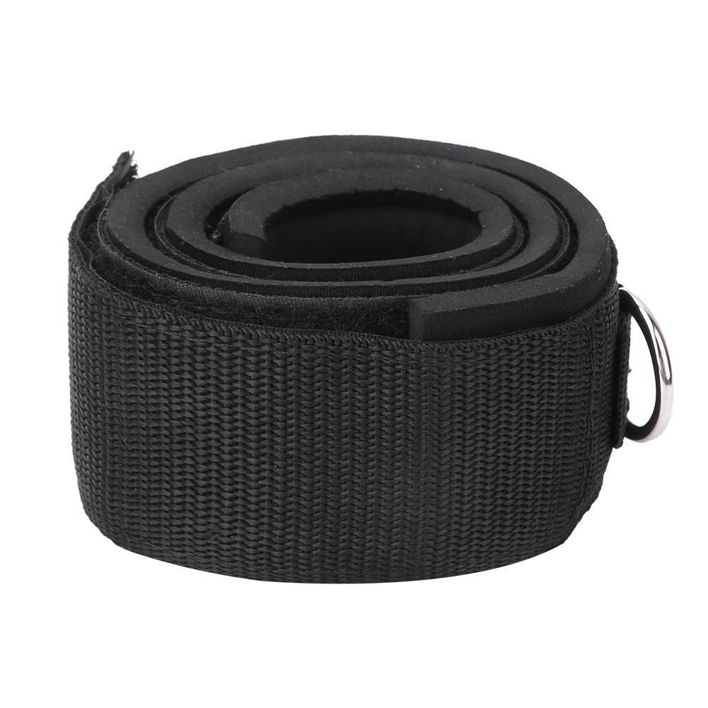 Cotton Black 2D Ring Elastic Rope Ankle Thigh Fitness Exercise Legs Cuff Adjustable Strength Training AccessoriesBlack