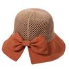Summer Hats For Women Knitted Breathable Foldable Sun Hat With Bow Sun Protection Sunshade Korean Beach Hat Cap Travel New