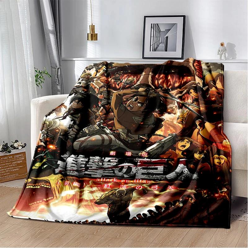29 Style New Cartoon Attack on Titan Eren Anime Soft Flannel Blankets,Throw Blanket Comfortable for Beds Sofa Home Bedroom Gift