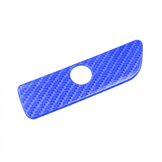 Co-Pilot Storage Box Handle Frame Trim For Ford Explorer 13-19 Blue Carbon Fiber
