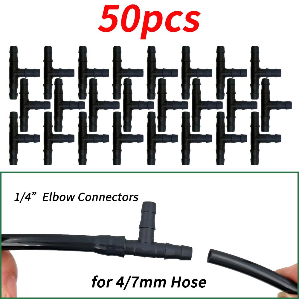 50-200PCS Durable 1/4'' C-type Hook Fixed Stem Support Holder Stakes for 4/7mm Hose Flowerpot Drip Irrigation Fitting Greenhouse