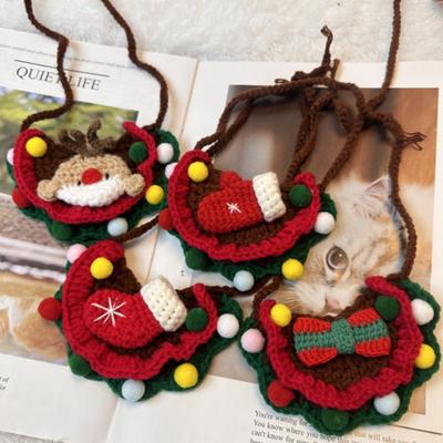 Meias de Natal para festa de cachorro, luvas, cachecol de alce, papai noel, gato, animal de estimação, cachecol de água, acessórios para filhotes, suprimentos para animais de estimação, tosa para cães