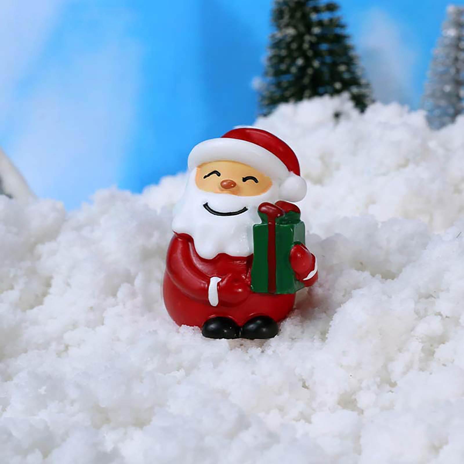 

Микро-пейзаж Рождественский снег Акваскейп Украшения Новый Санта-Клаус Аксессуары для дома Изделия из смолы Маленькие украшения Украшения для рабочего стола One Size