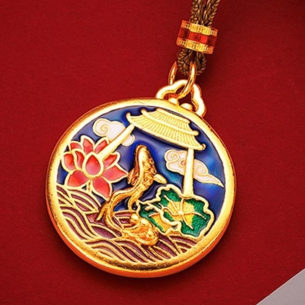 Fashion Fish Chinese Style Necklace Butterfly Hollow Flower Pendant Necklace Neck Jewelry Dragon Collarbone Chain Southeast Asia