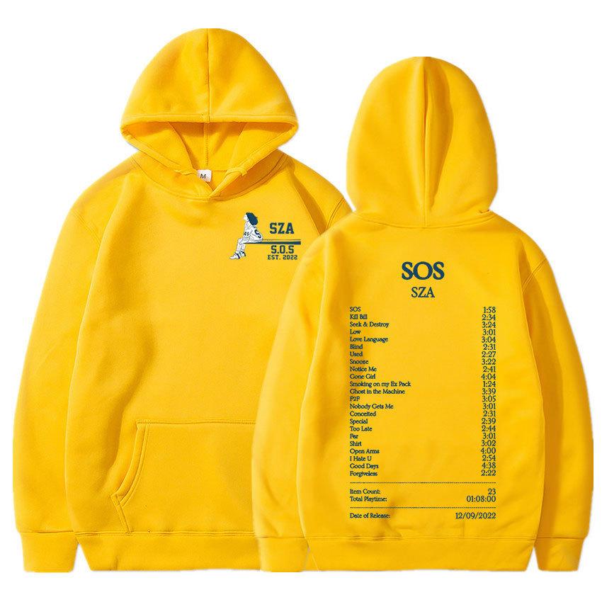 

SZA Good Days Graphic женская унисекс толстовка с капюшоном SOS Новый музыкальный альбом Винтаж Swe XXXL жёлтый