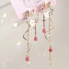 Cute Cat Bunny Butterfly Asymmetric Ear Clips No Piercing Pink Sakura Sweet Kawaii Ear Jewelry For Women