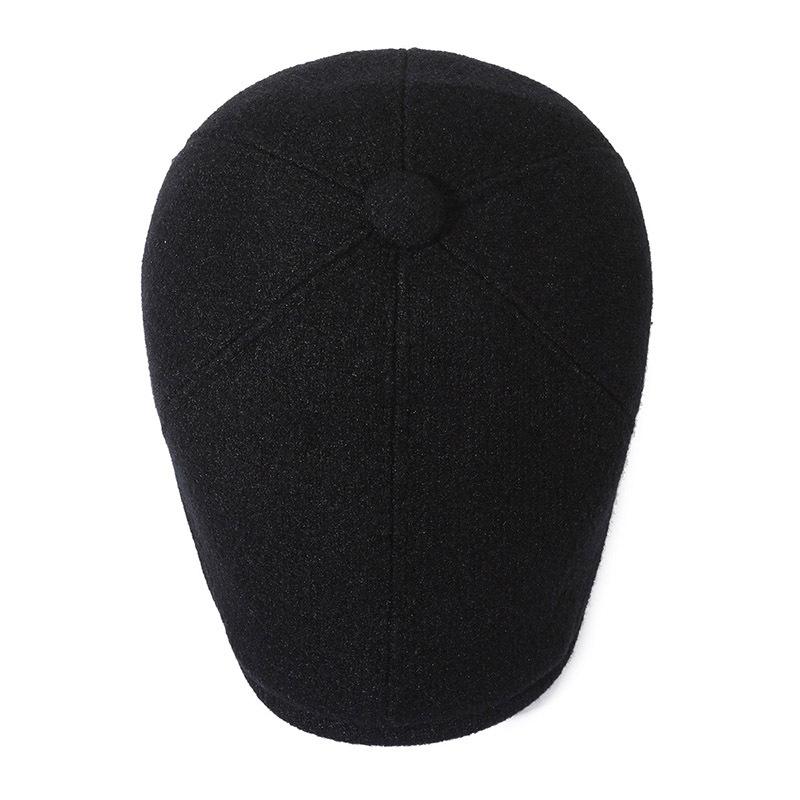 Old Man Beret Men's Autumn Winter Middle-Aged and Elderly Dad Hat Outdoor Ear Protection Warm Cap Peaked Cap