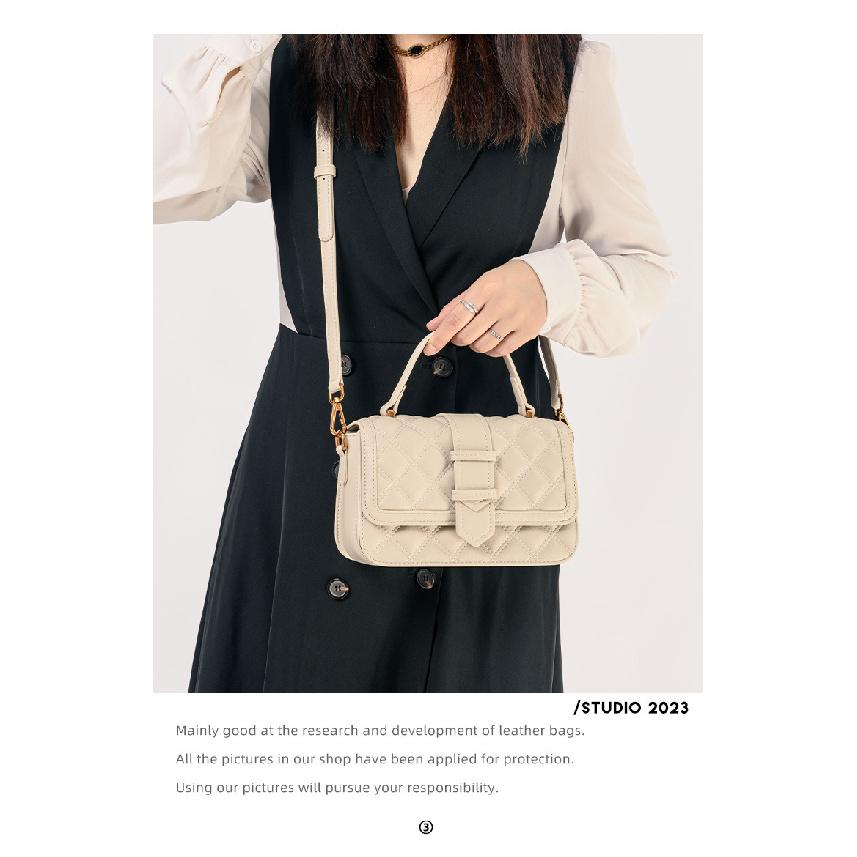 Quilted Embroidery Small Bag for Women 2024 Spring/Summer New Trend Versatile Crossbody Bag Fashionable Handheld Small Square Bag бежевый