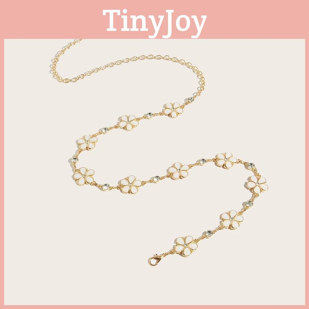 Flower Fashionable Metal Waist Chain With Rhinestone Decoration Daily For
