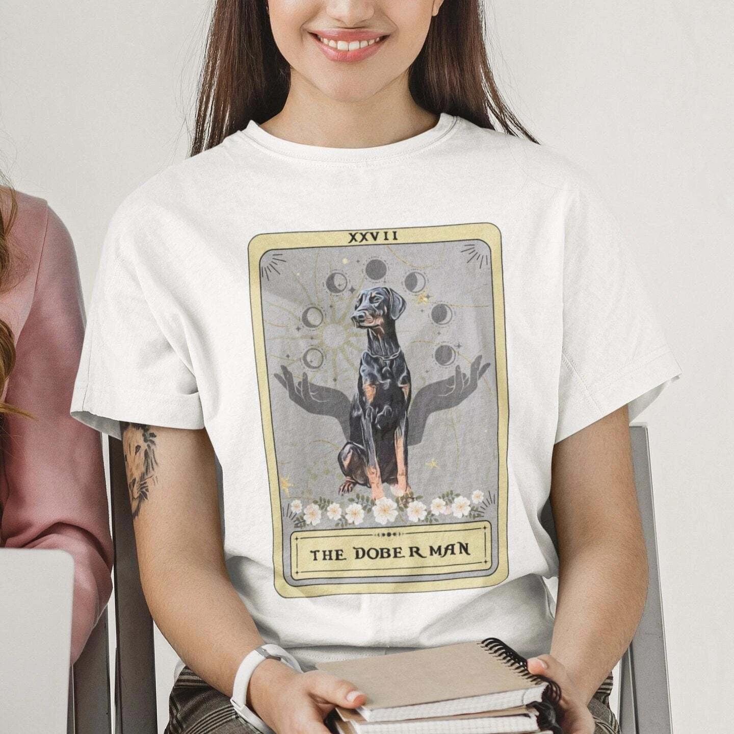 The Doberman Dog Tarot Card Shirt, Natural Doberman S