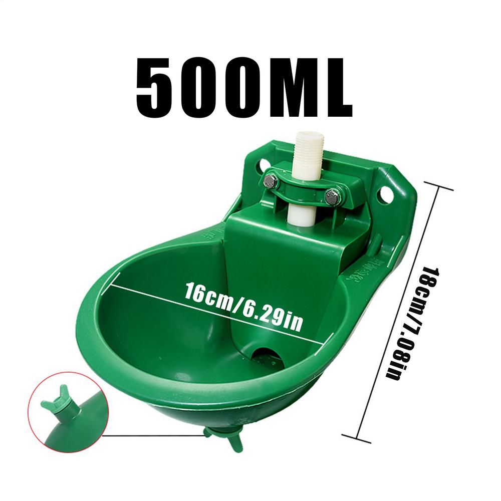 500ml Automatic Tank Goat Water Bowl Fountain Drinker Container Feeding Facility For Farm Poultry Dog Chicken Coop Cattle Sheep