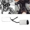 Motorcycle Rearview Mirror   Clear Wide Angle Side Rear View Wing Mirror Kit for 38mm Inner Diameter Bumper