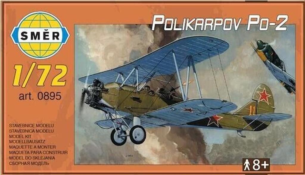 SEMAR 1/72 Scale Soviet Polikarpov Po-2 Night Raid/Reconnaissance Aircraft Plastic Model Kit (SME72895)