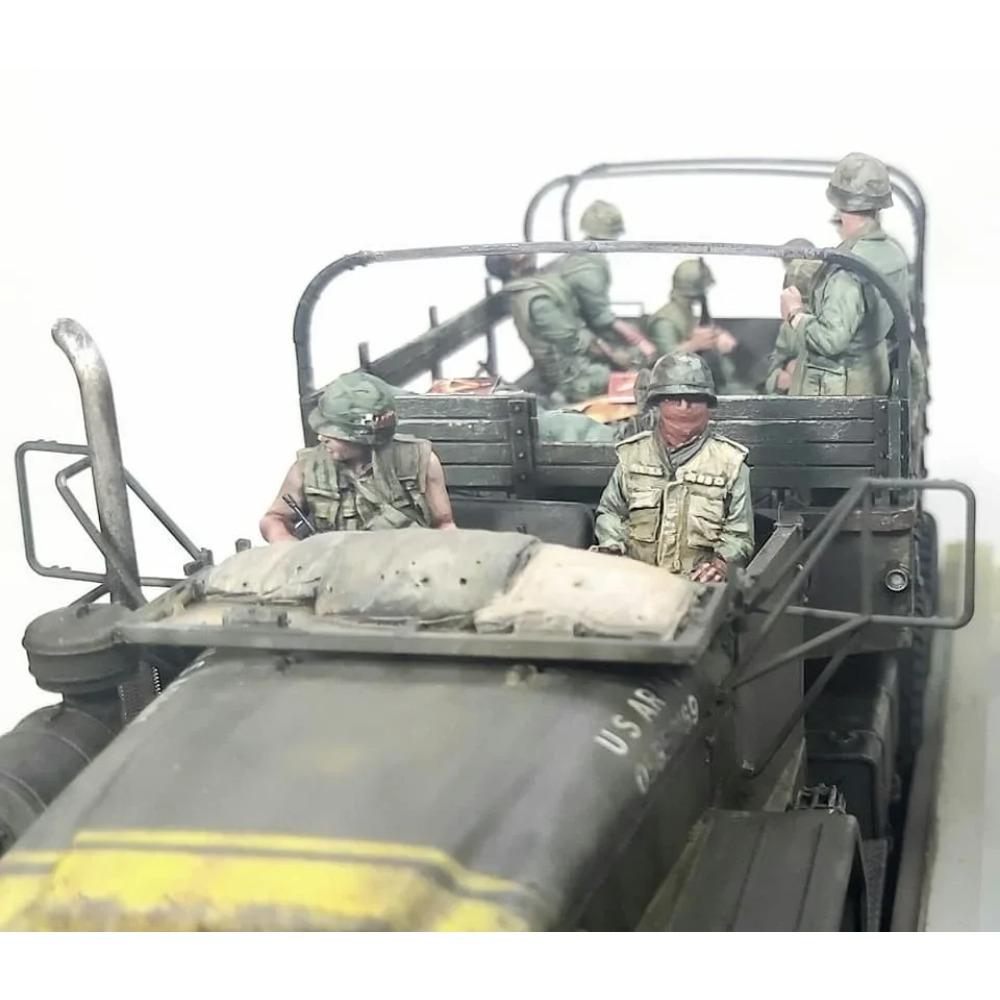 1/35 Resin Figures Model Assembled Kits Vietnam War Us Tourists 11 Figures & Stores Hobby Miniature Unassambled Unpainted Ns316