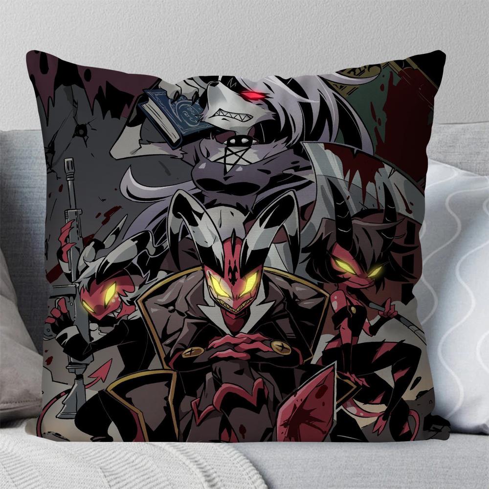 Animation H-Helluva B-Boss Pillow Case Square Pillow Bedroom Sofa Leisure Comfort Cushion Car Living Room Home Decoration 40X40