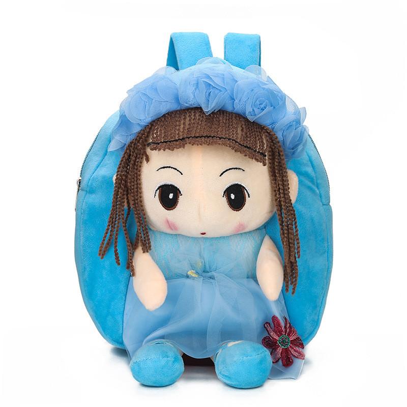 Princess Series Plush Girl Backpack With Breathable Nylon And Adjustable Straps For Toddlers And Preschoolers