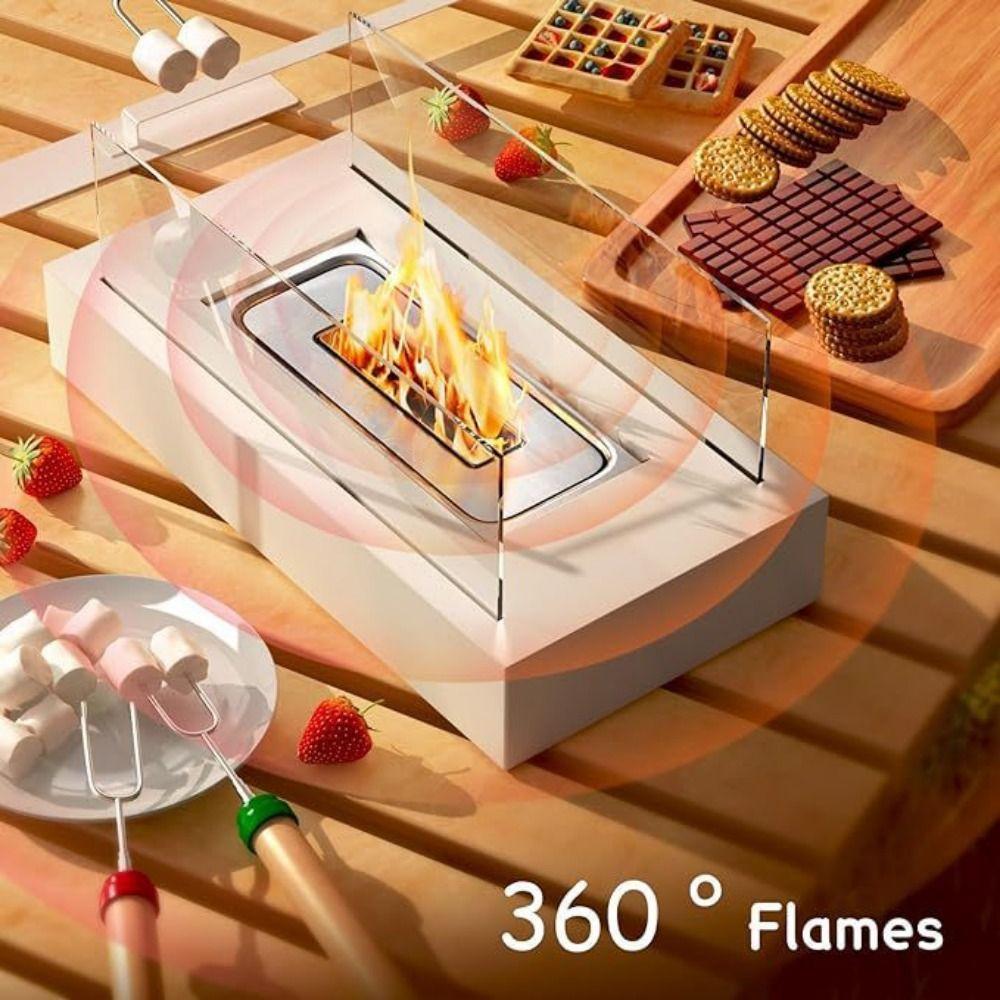 Safer Tabletop Fire Pit Long Time Burning Portable Smores Maker  Housewarming