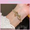 Fashion Zircon Double Layer Butterfly Charm Bracelet For Women Gift Wefare