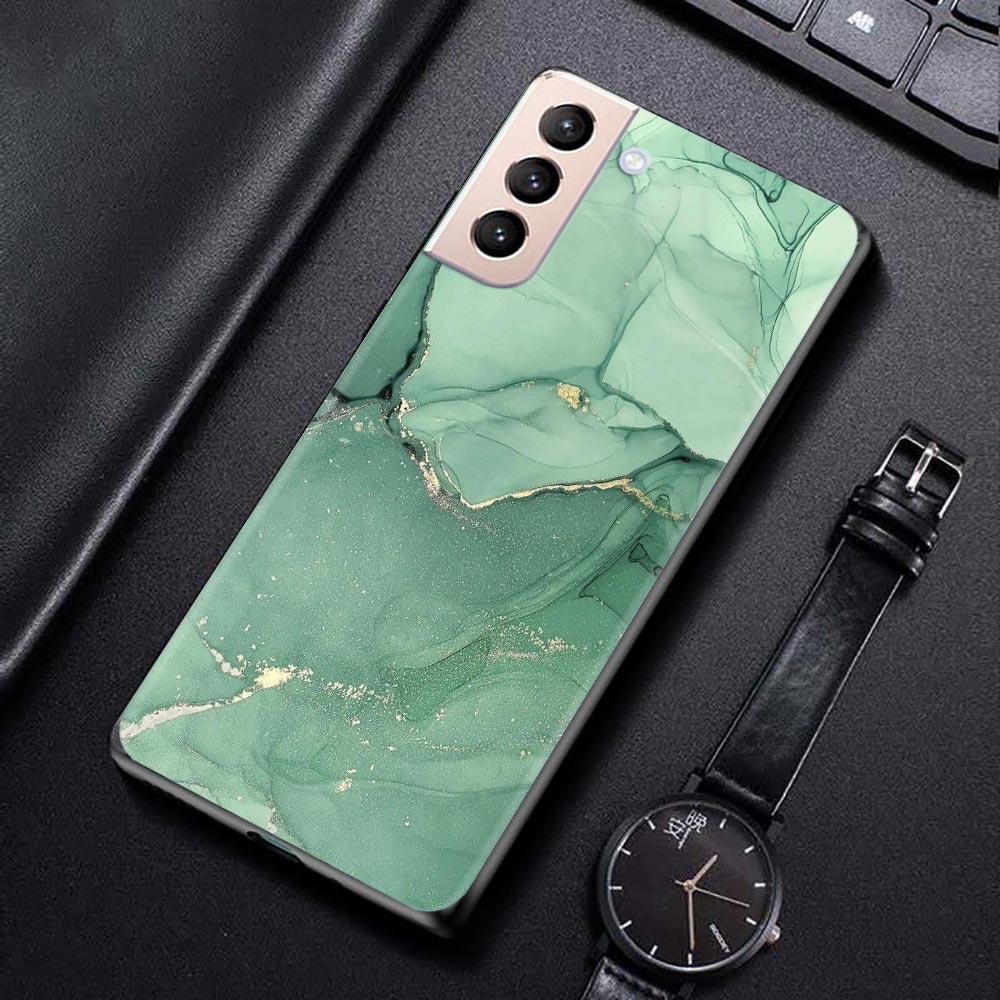 Rosa Gold Marmor Kunst Mode für Samsung Galaxy S21 S20 Ultra S10 Plus Lite S20FE 5G Fall für Galaxy S10e S9 S8 Rand schwarz Shell