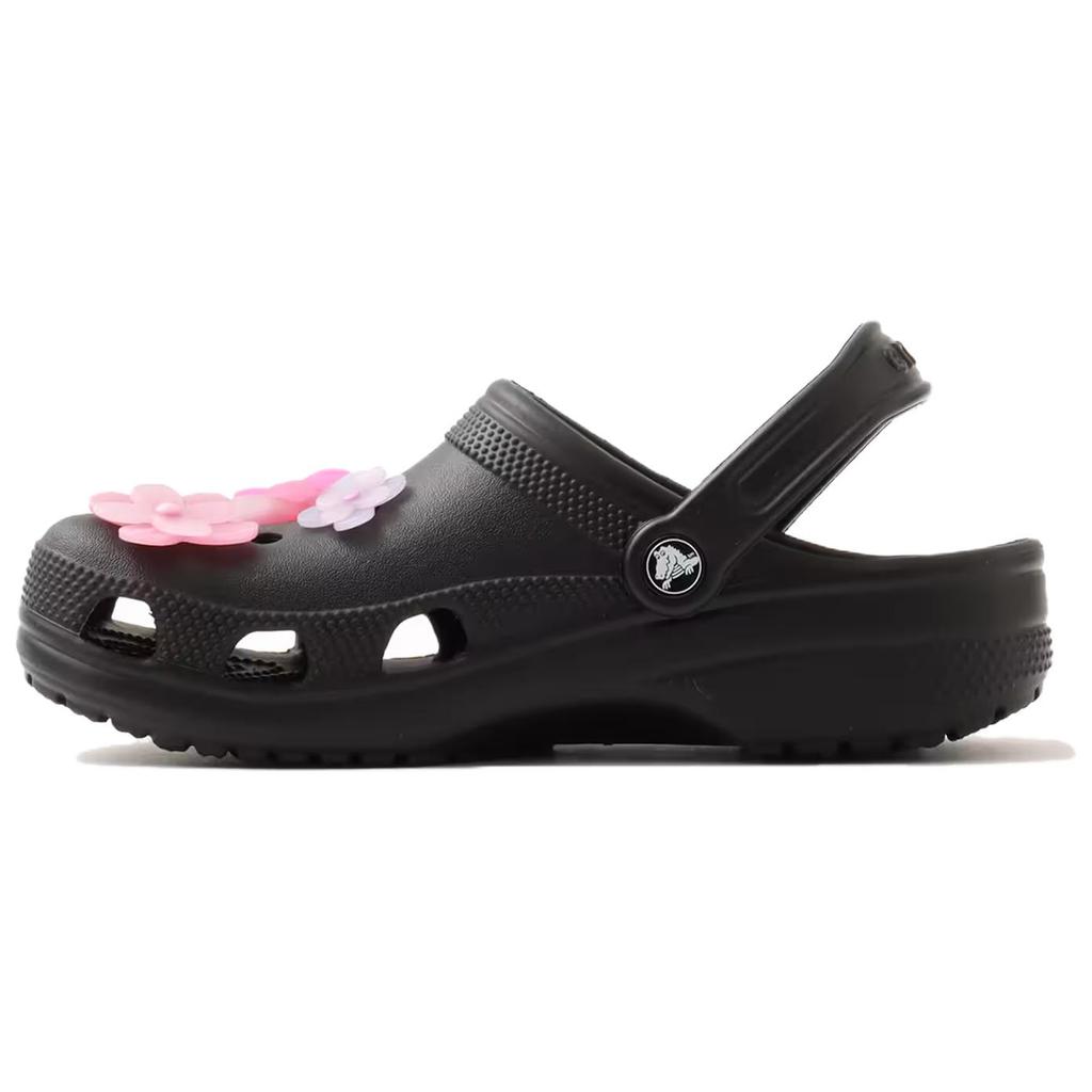 MARDI MERCREDI x Crocs Classic Clog Round-Toe Thick-Soled Floral Clogs Unisex Black