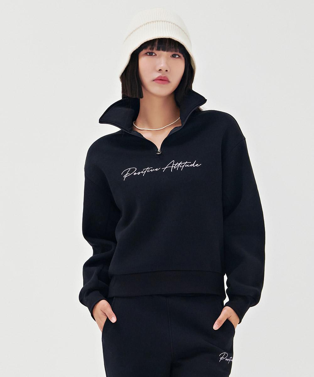 Chase Cult Women S Brushed Lettering Embroidered Anorak T-Shirt-Bfrg5166D03 Black/85