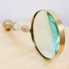 Total Length, Collectible Desk - Vintage Brass Magnifying Glass with Mother of Pearl Inlay Handle