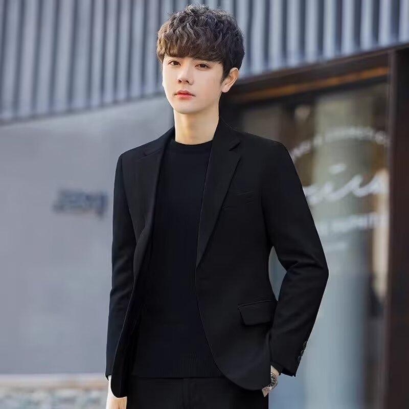 

Men s Spring/Fall Casual Blazer Business Slim Fit Jacket XS чорний