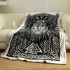 Norse Mythology Odin Design Blanket print blanket soft and cozy perfect for the living room bed sofa or a nap,gift