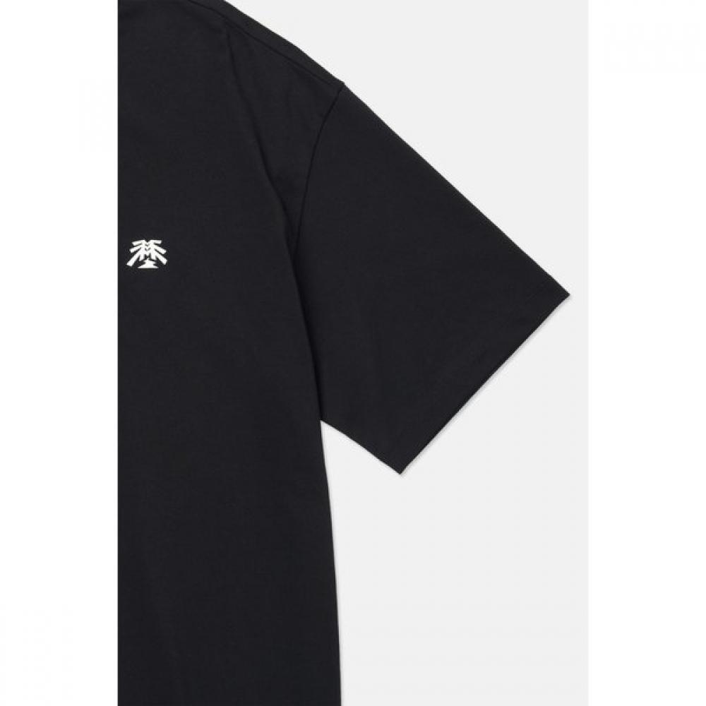 Kolon SporT Unisex Graphic ShorT Sleeve T shirT Paper Press jwTcm25841blk