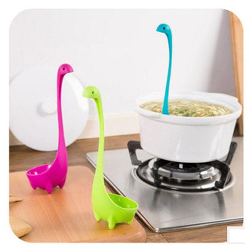 Prémiová kvalita naběračka na polévku s dinosaurem Lžíce Nessie Všestranný kuchyňský nezbytnost
