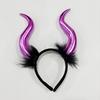 Halloween Teufelshörner Plüsch Stirnband Cosplay Gothic Haarreif Verkleidungszubehör Party-Outfits Stirnband